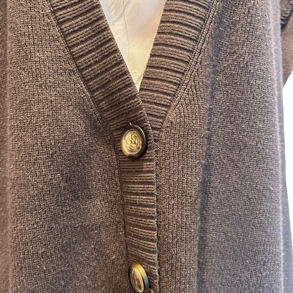 Free People Oakleigh Vest Womens Sz Large Charcoal Gray V Neck Raw Hem Oversize - Picture 10 of 16